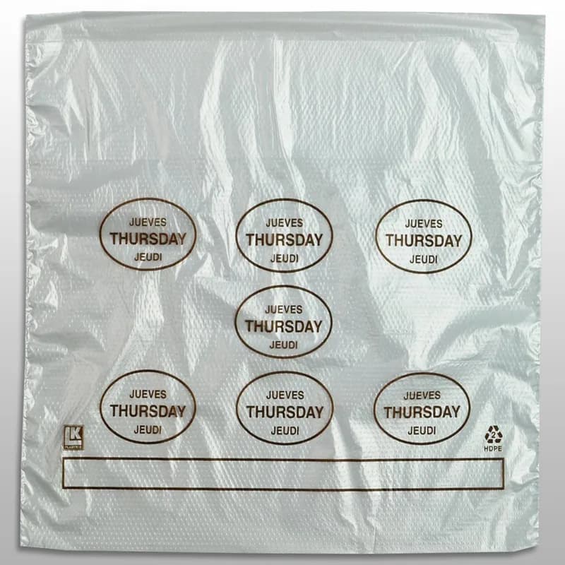 Bag 10X8.5+2 IN HDPE0.5MIL Clear Brown Thursday With Lip & Flip Closure Portion Bag Saddlepack Flat 2000/Case
