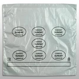 Bag 10X8.5+2 IN HDPE0.5MIL Clear Black Sunday With Lip & Flip Closure Portion Bag Saddlepack Flat 2000/Case