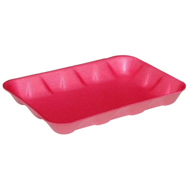 4S Meat Tray 9.25X7.125X0.7 IN Polystyrene Foam Rose 500/Case