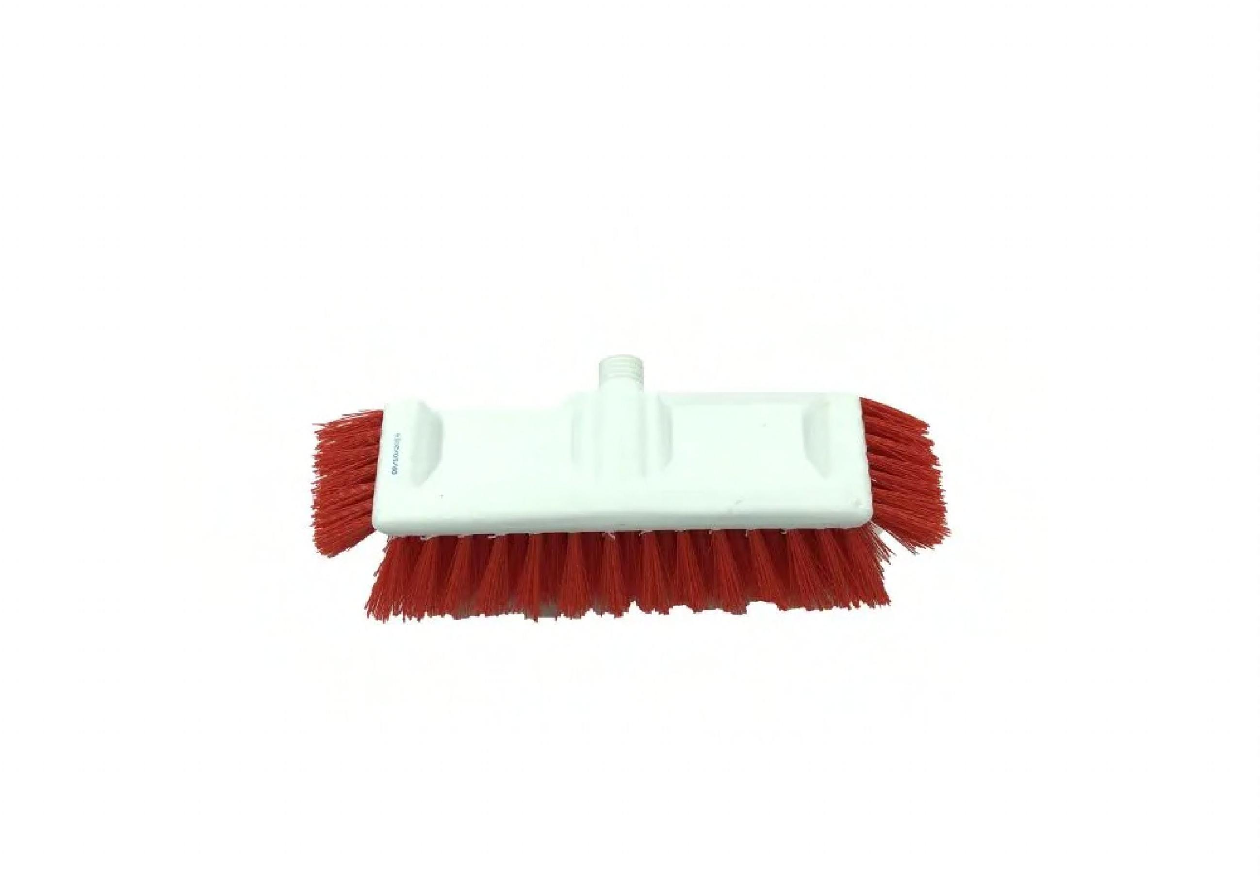 Deck Brush 10 IN Plastic Red White Dual Surface 6/Case