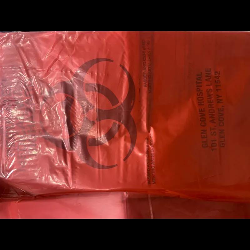 Biohazard Bag 40X46 IN Red 1.3MIL 100/Case