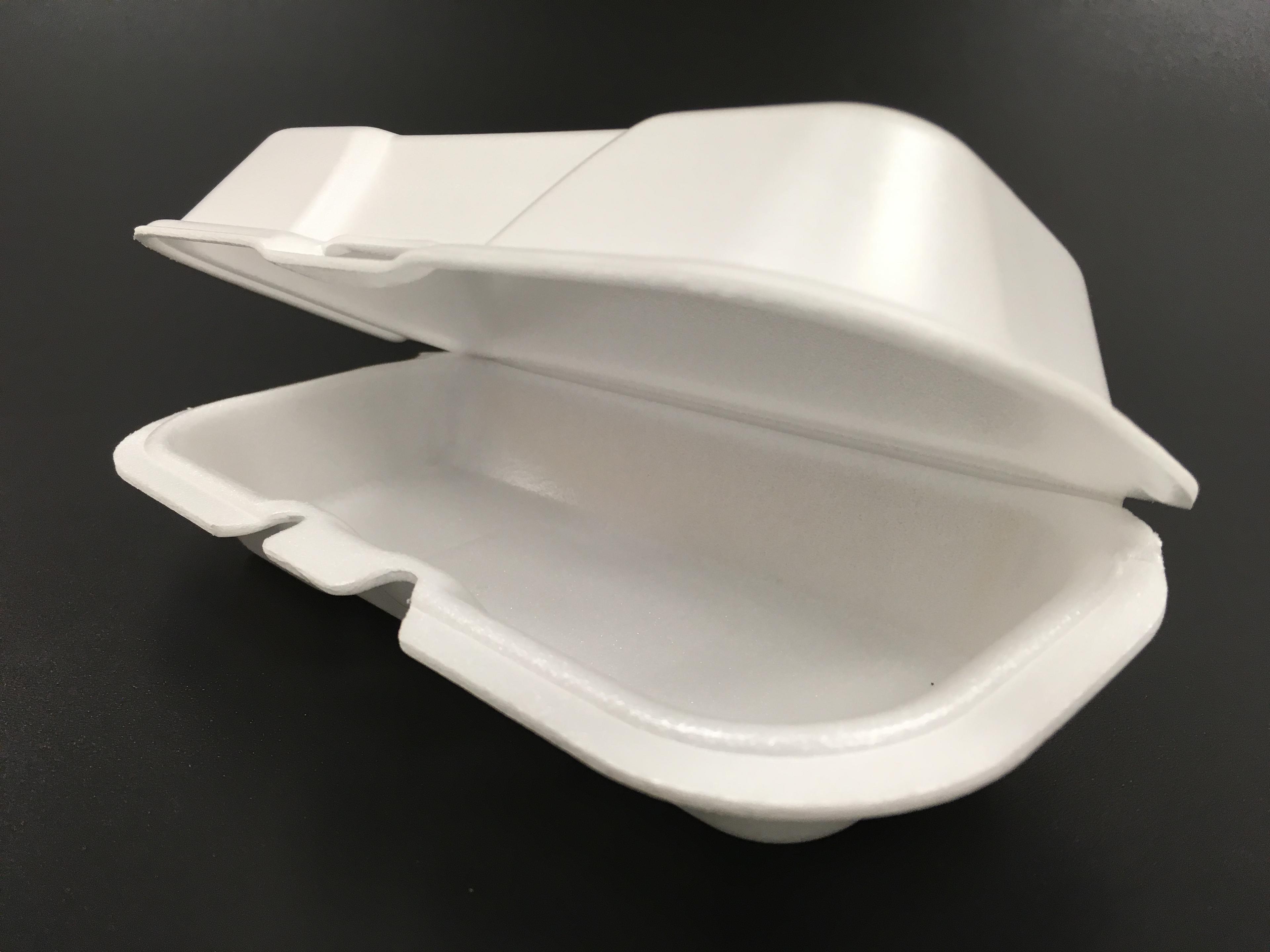 Regal Hot Dog Take-Out Container Hinged Small (SM) 8X4X2 IN Polystyrene Foam White Not Vented 500/Case