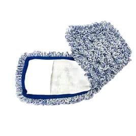 Mop Pocket 18 IN Blue Microfiber Flat Head 12/Pack