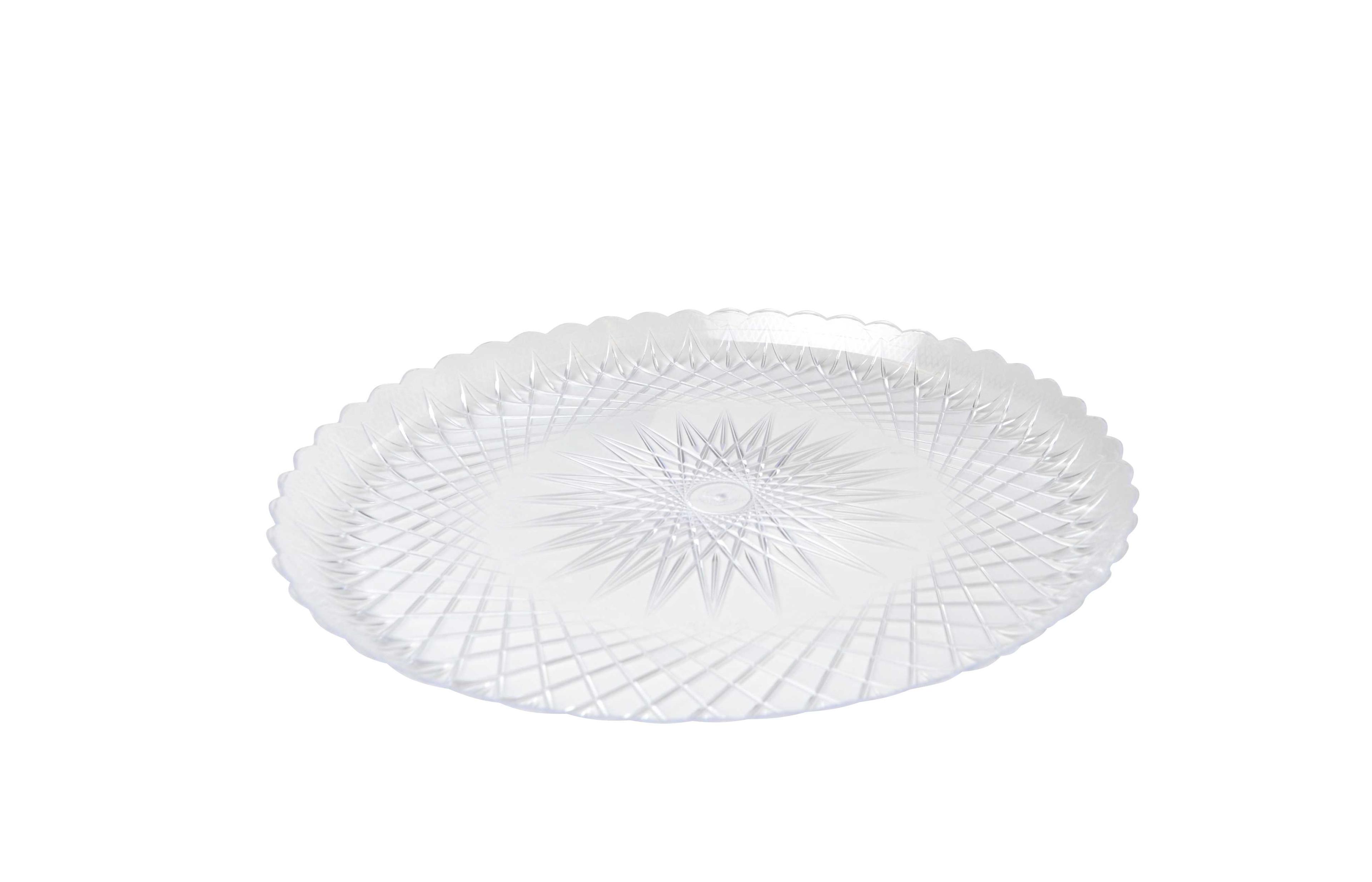 Platter Pleasers Serving Tray 16 IN Plastic Clear Round 40/Case