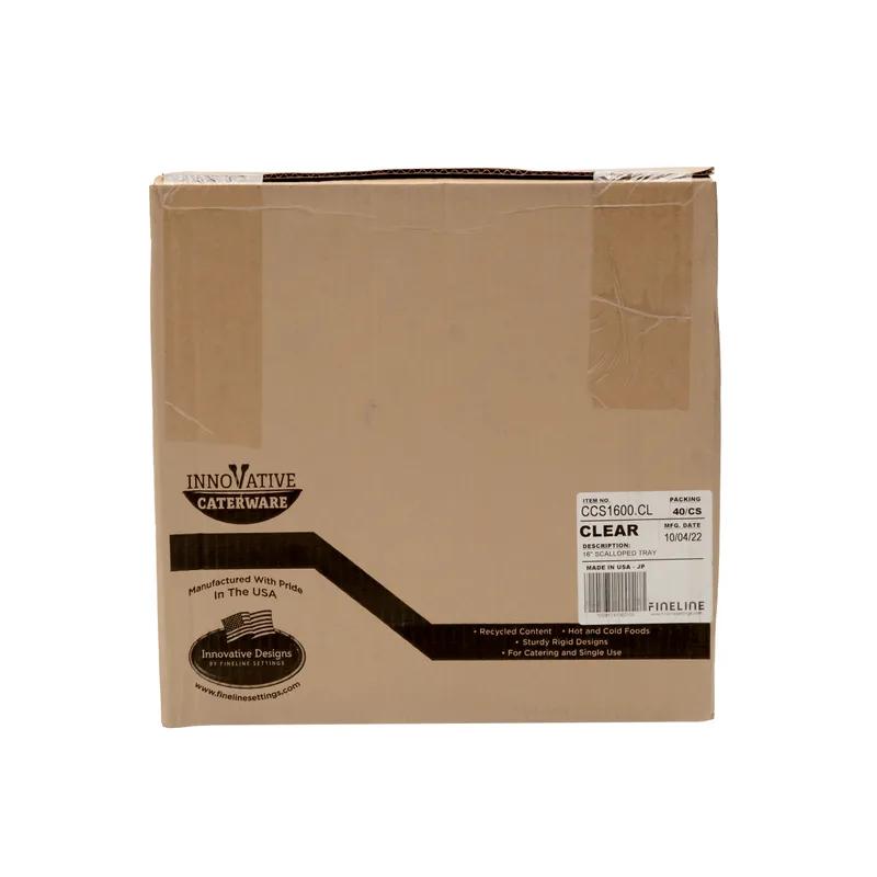 Platter Pleasers Serving Tray 16 IN Plastic Clear Round 40/Case