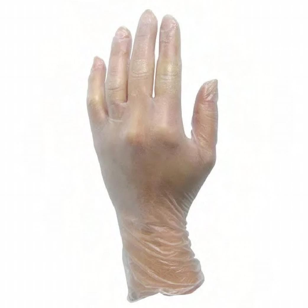 Safety Zone® General Purpose Gloves XL Clear 3MIL Vinyl Powdered Beaded Cuff 100 Count/Box 10 Box/Case