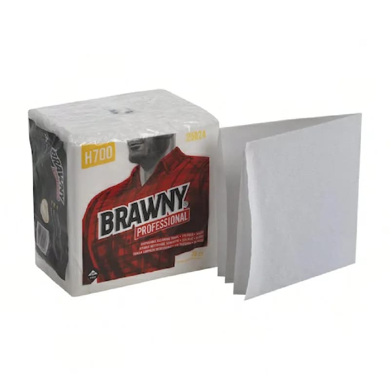 Brawny® Professional H700 Cleaning Towel 13X12 IN White 1/4 Fold 70 Sheets/Pack 12 Packs/Case 840 Count/Case