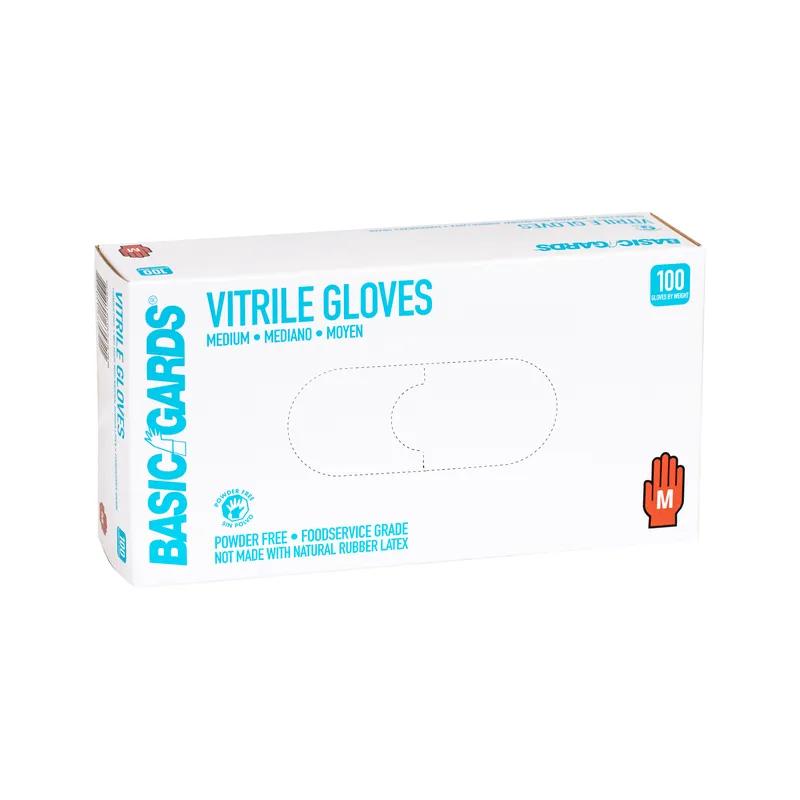BasicGards® Gloves Medium (MED) Light Blue Vitrile Powder-Free 100 Count/Box 10 Box/Case 1000 Count/Case