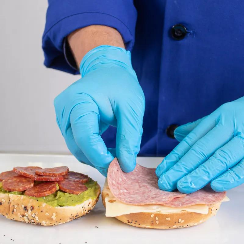 BasicGards® Gloves Medium (MED) Light Blue Vitrile Powder-Free 100 Count/Box 10 Box/Case 1000 Count/Case