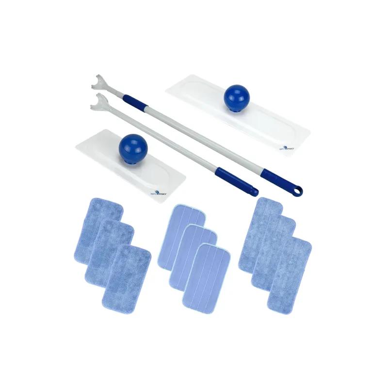 Sphergo® Floor Cleaning Kit Includes: Handle, Ext Pole, 2 Tools, 1 Med, 1 Lg, & 3 Med Pads, 3 Med & 3 Lg Specialty Pads