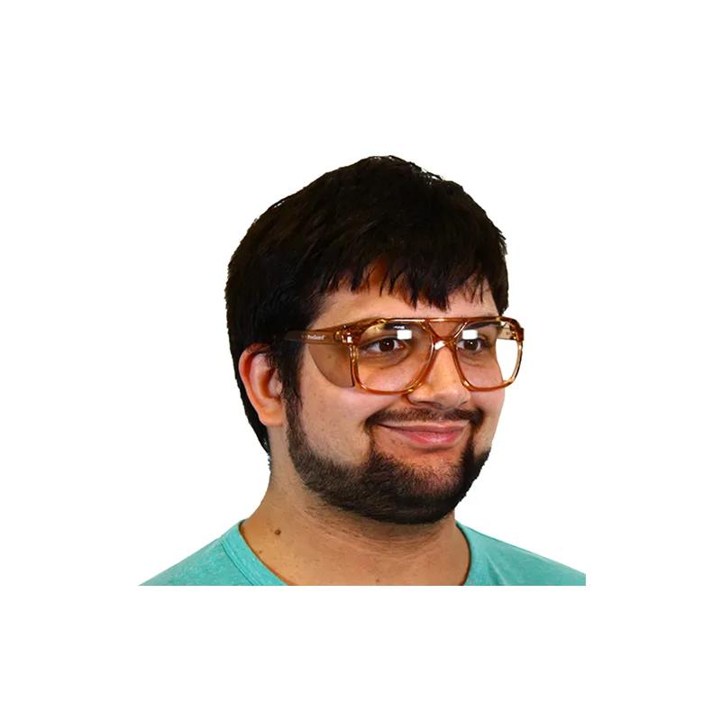 ProGuard™ Safety Glasses OS Plastic With Tan Frame Clear Lens Full Side Shields High Impact 1/Each