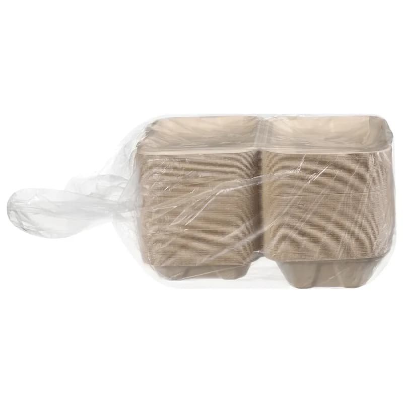 Take-Out Container Hinged 6X9 IN Pulp Fiber 200/Case