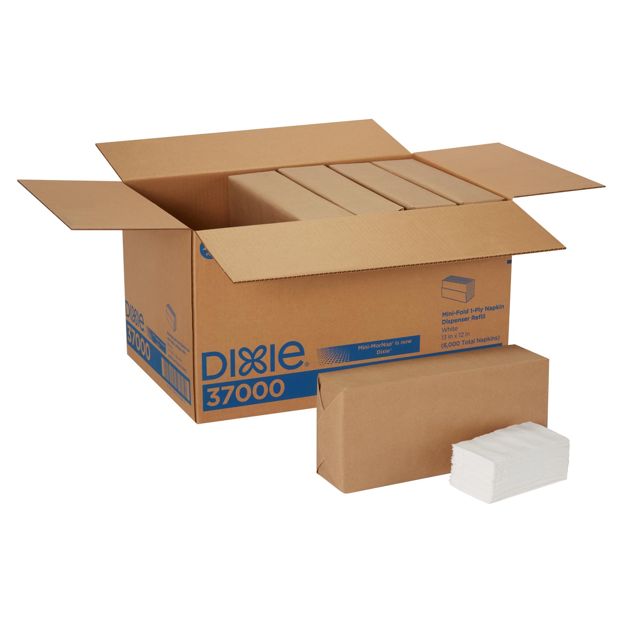 Dixie® Napkins Mini 12X13 IN White 1PLY 1/8 Fold Refill 500 Sheets/Pack 12 Packs/Case 6000 Sheets/Case