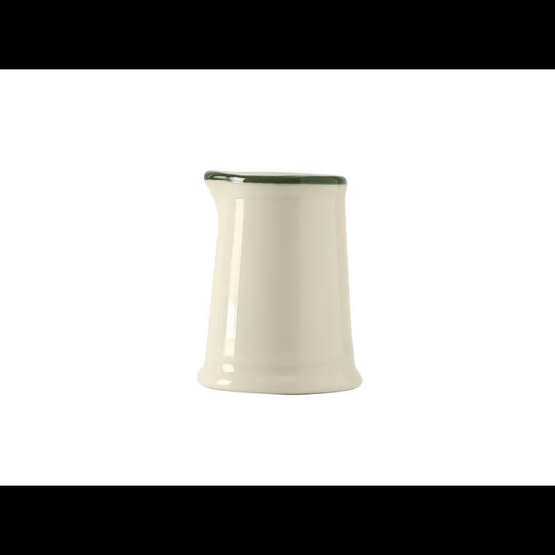 Green Bay Creamer 2.125X3 IN 3.5 OZ China Eggshell Green Banded Fully Vitrified 12/Case