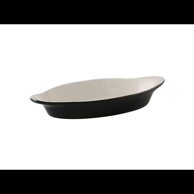 Welsh Rarebit 10.625 IN 17 OZ China Black Eggshell Oblong Fully Vitrified 12/Case
