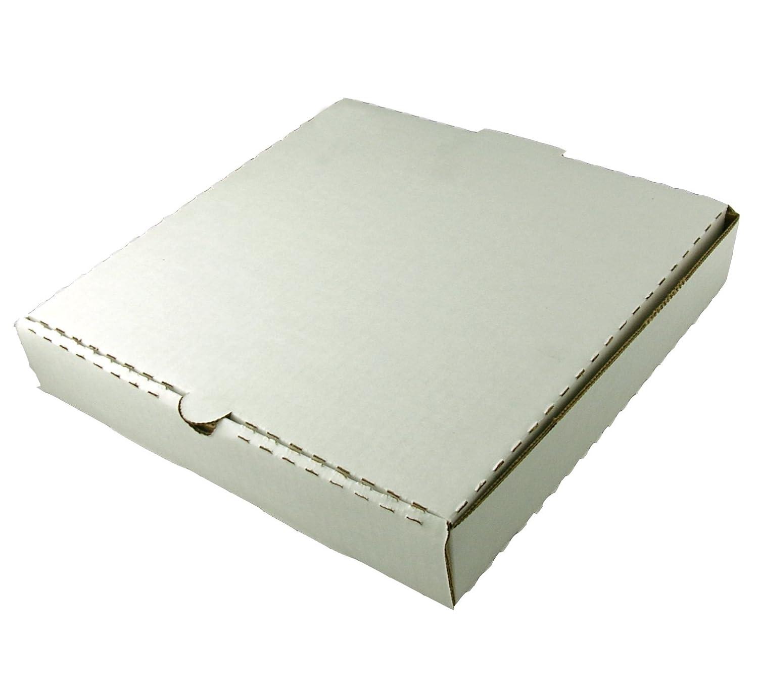 Victoria Bay Pizza Box 12X12X1.625 IN Corrugated Cardboard White Plain B-Flute 50/Bundle