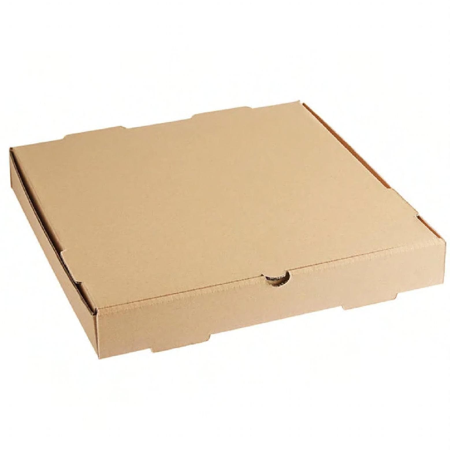 Victoria Bay Pizza Box 8X8X1.625 IN Corrugated Cardboard Kraft Plain B-Flute 50/Bundle