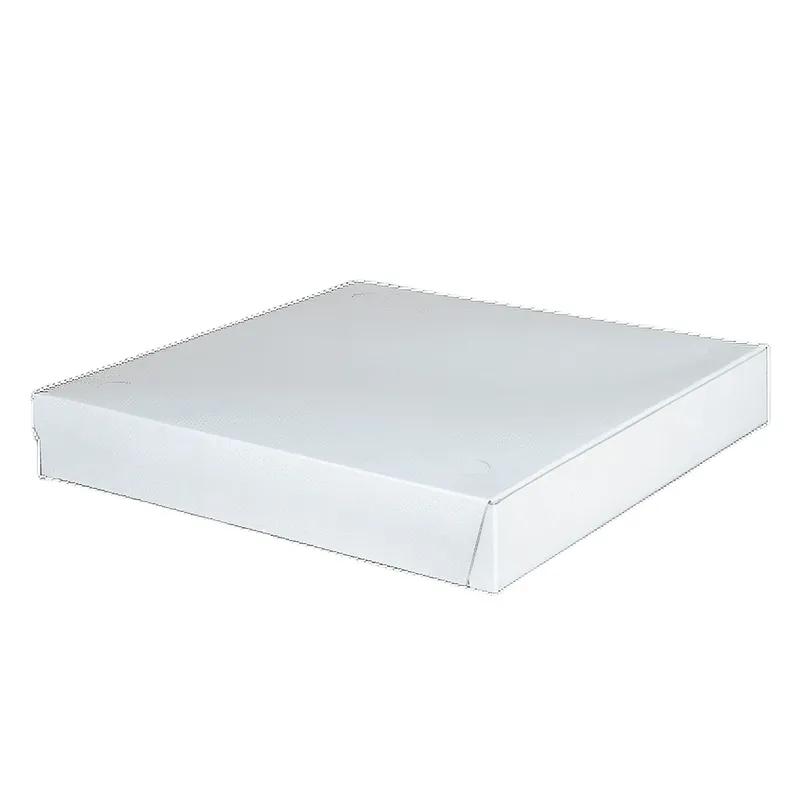 Victoria Bay Pizza Box 8X8X1.625 IN Corrugated Cardboard White Kraft Plain B-Flute 50/Bundle