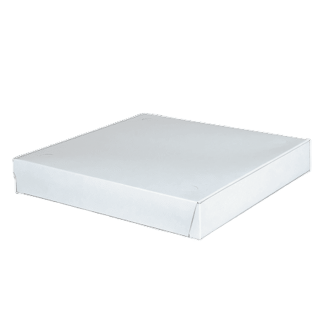 Victoria Bay Pizza Box 8X8X1.625 IN Corrugated Cardboard White Kraft Plain B-Flute 50/Bundle