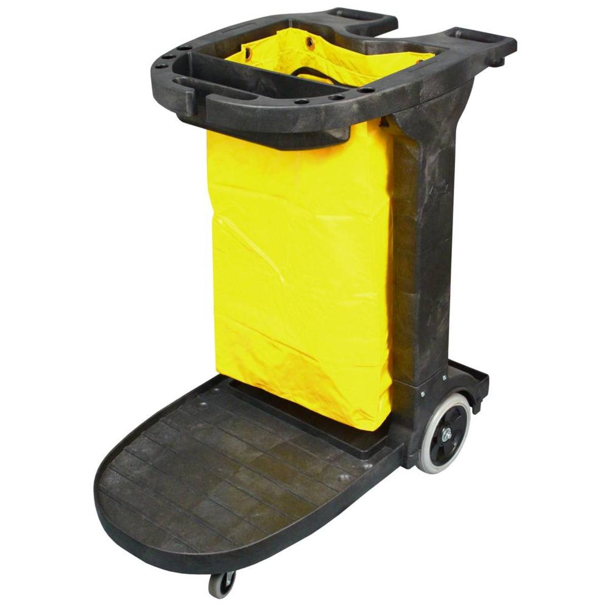 Gator Janitorial Cleaning Cart 25 GAL Black Yellow With Vinyl Bag Assembled 1/Each