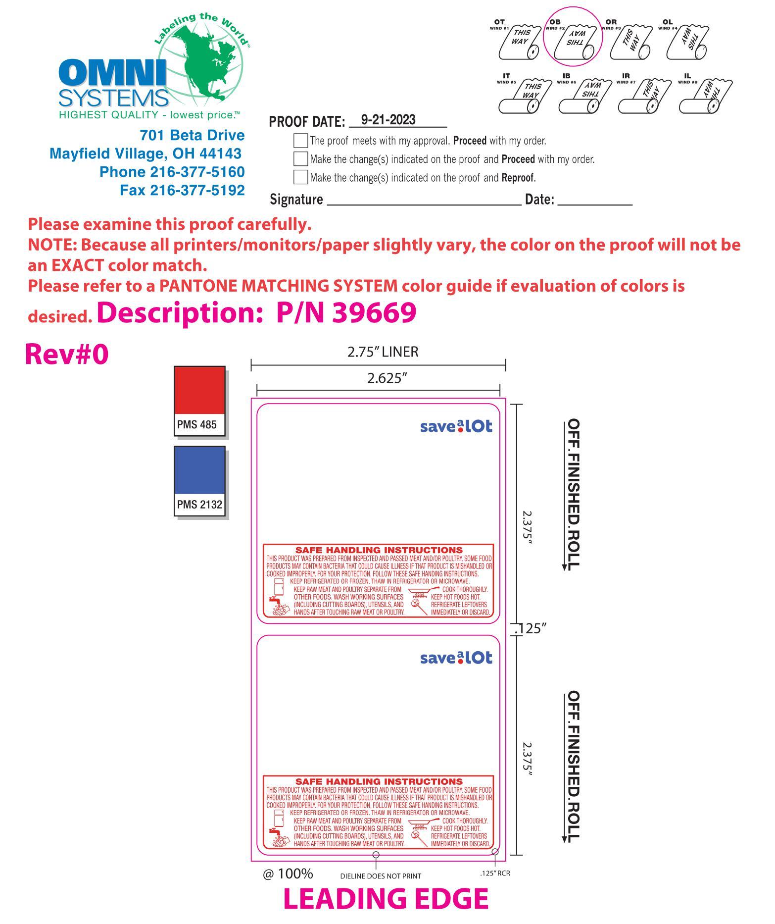 Label 500 Count/Roll 30 Rolls/Case 15000 Count/Case