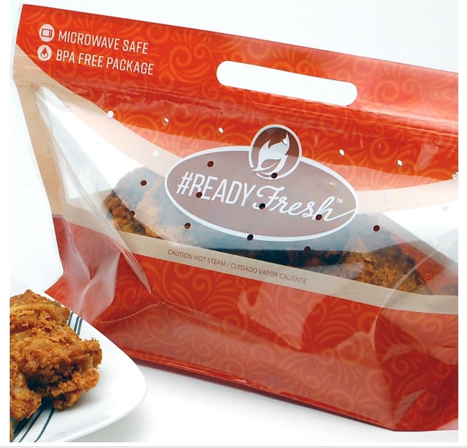 Fried Chicken Bag 14X8.25X5.5 IN 8 Piece 2.5MIL Clear Pouch 250/Case