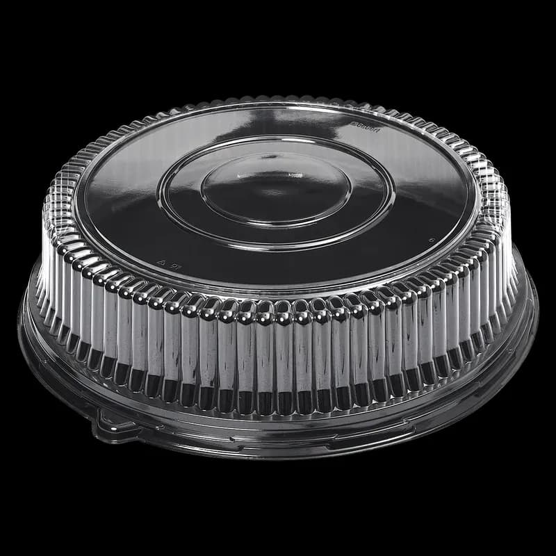 Victoria Bay Catering Tray Base With High Dome Lid 16 IN PET Black Clear Round 25/Case