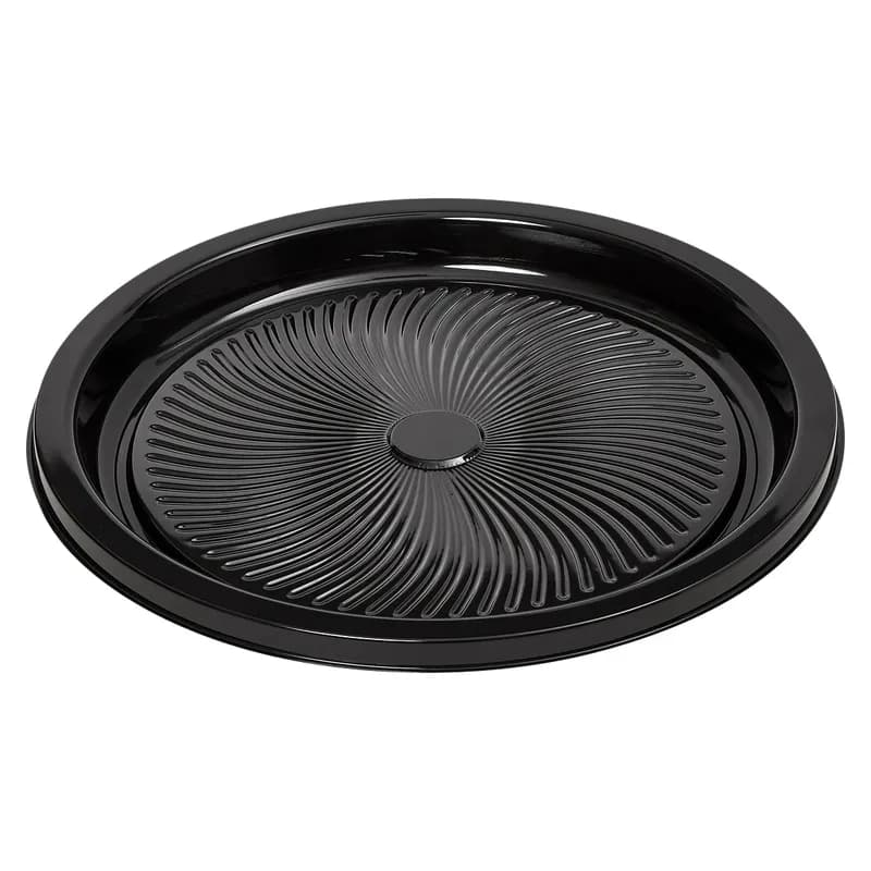 Victoria Bay Catering Tray Base With High Dome Lid 16 IN PET Black Clear Round 25/Case