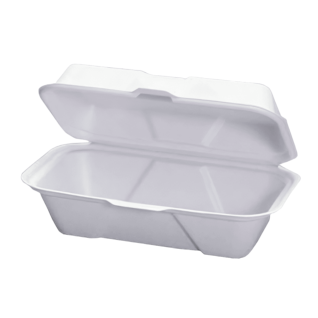 Hoagie & Sub Take-Out Container Hinged 9.1X5X3 IN Pulp Fiber White 250/Case