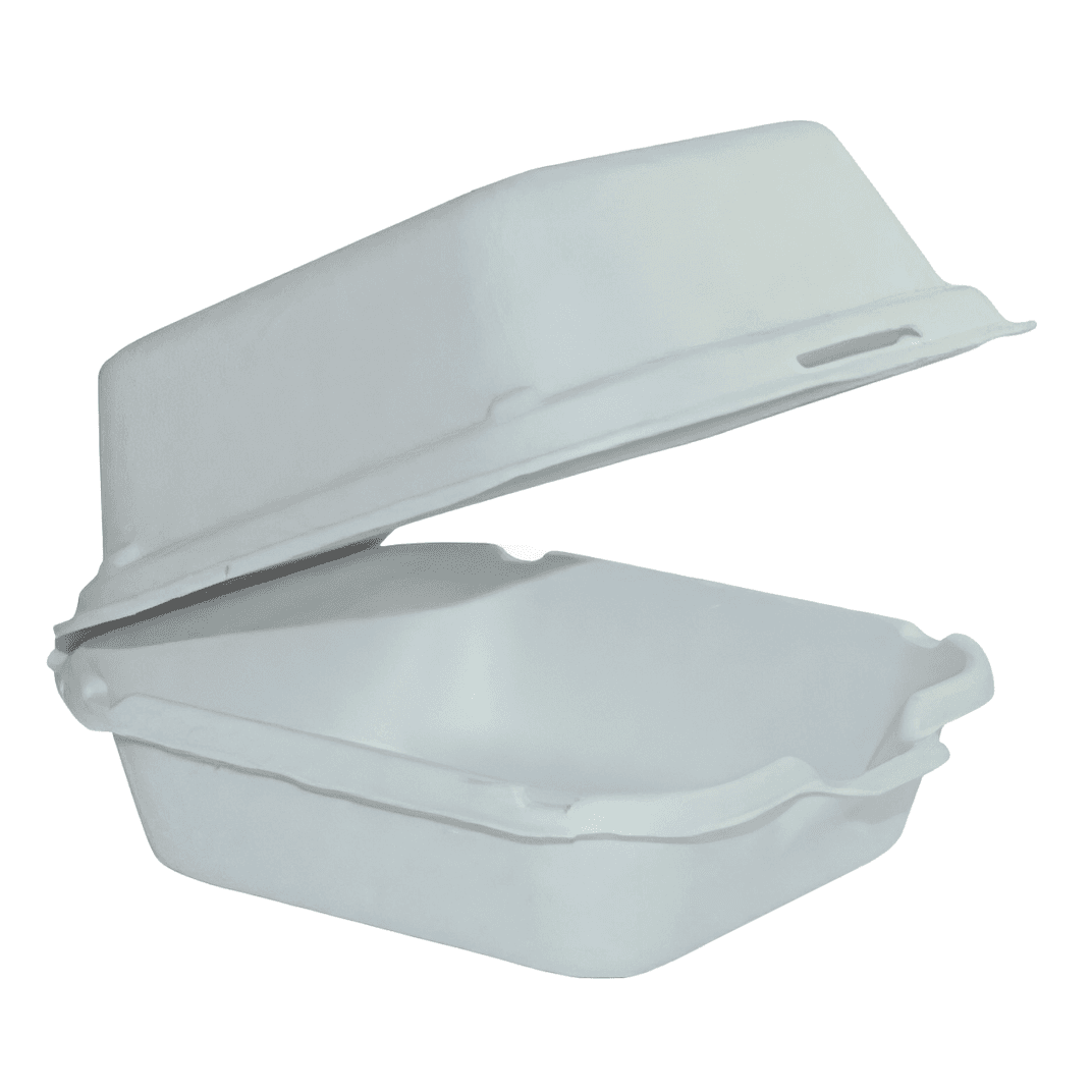 Harvest Take-Out Container Hinged 5.7X5.7X3 IN Pulp Fiber White Square 500/Case