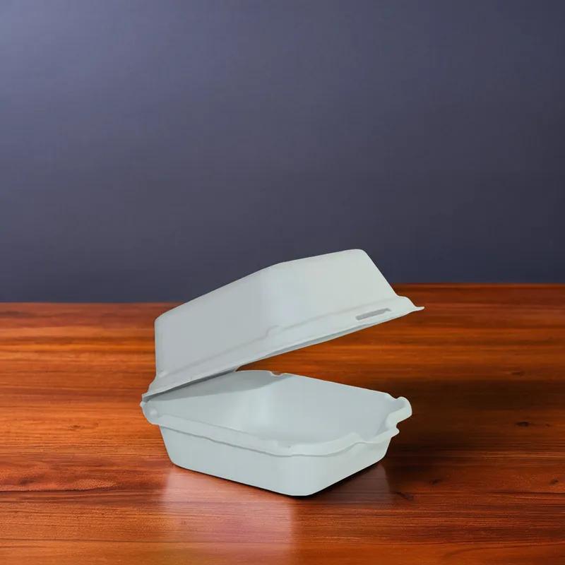 Harvest Take-Out Container Hinged 5.7X5.7X3 IN Pulp Fiber White Square 500/Case