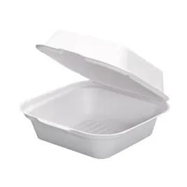 Harvest Take-Out Container Hinged 6X6 IN Pulp Fiber White Square 400/Case