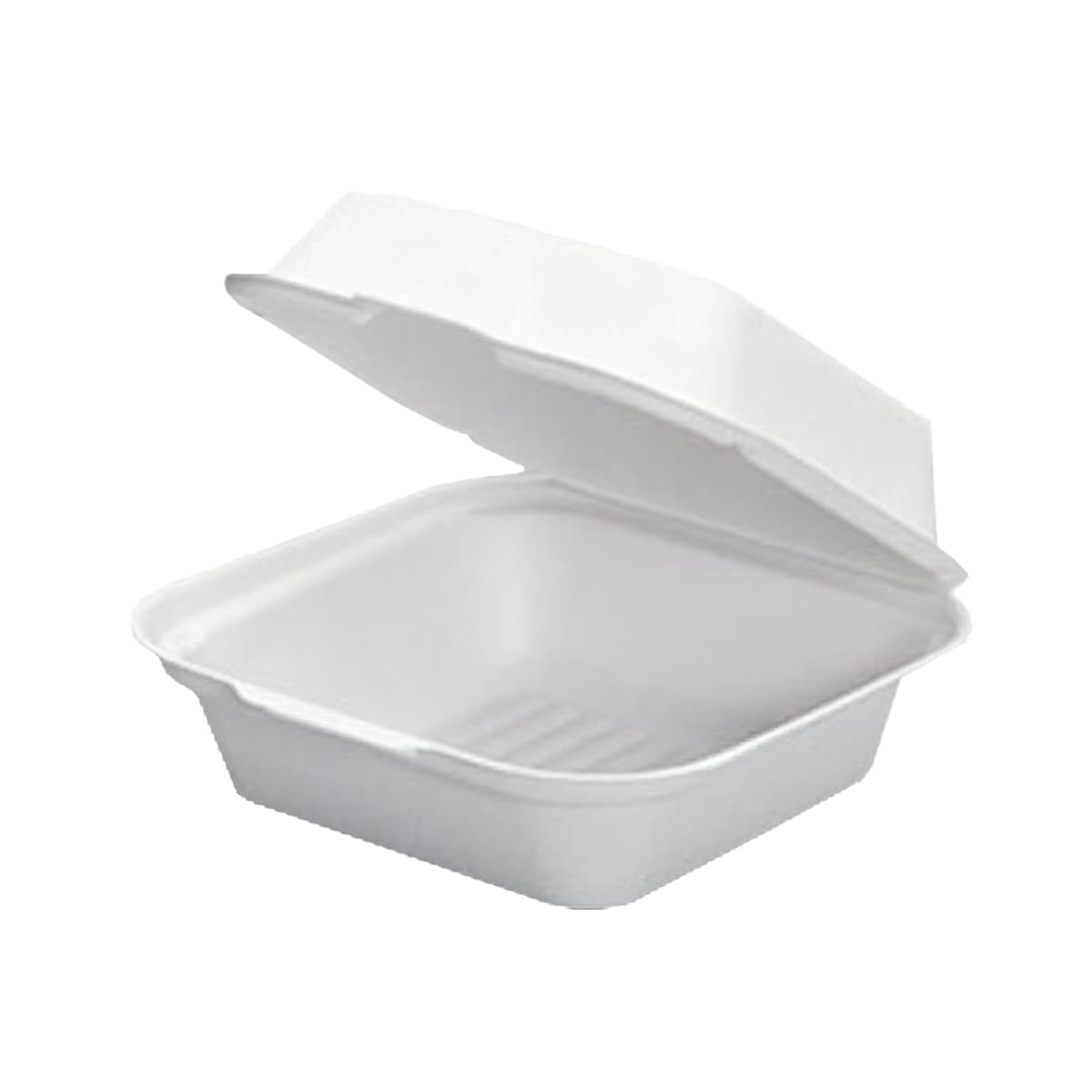 Harvest Take-Out Container Hinged 6X6 IN Pulp Fiber White Square 400/Case