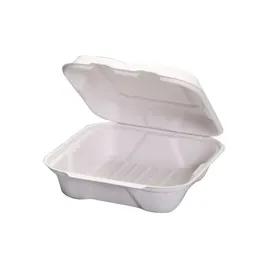 Harvest Take-Out Container Hinged 8X8 IN Pulp Fiber White Square 200/Case