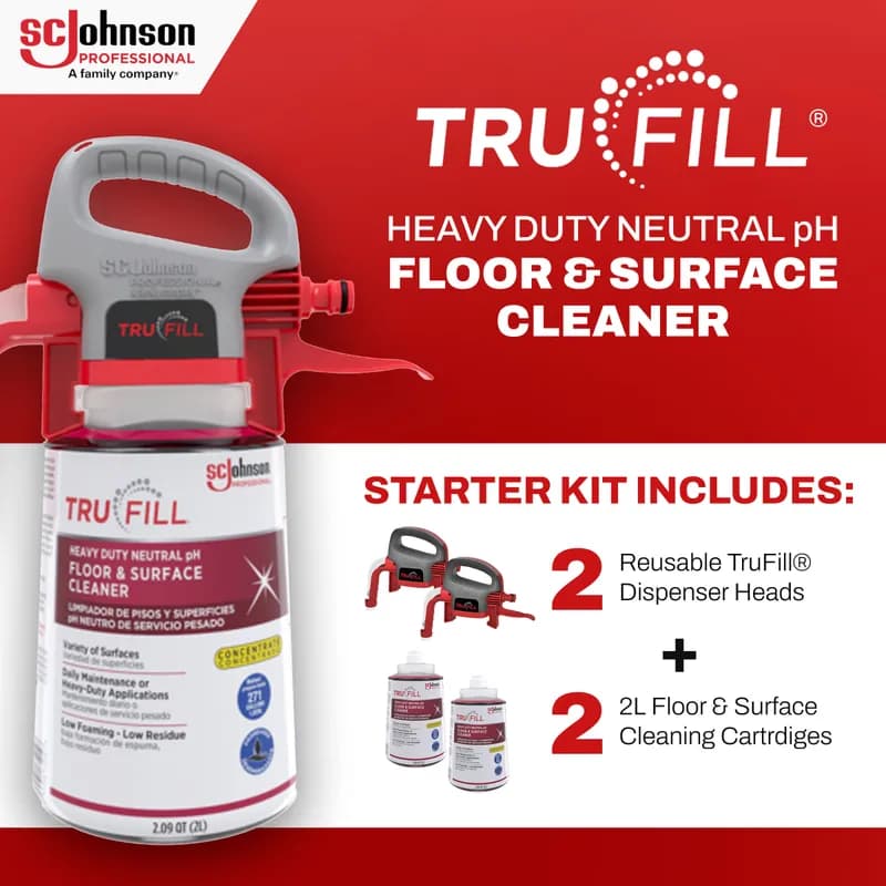 TruFill Floor Cleaner 2 L Neutral Heavy Duty 2/Case