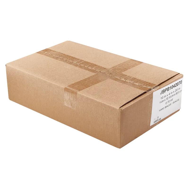 Victoria Bay Poly Bag 10X4X20 IN Clear LDPE 0.7MIL 1000/Case