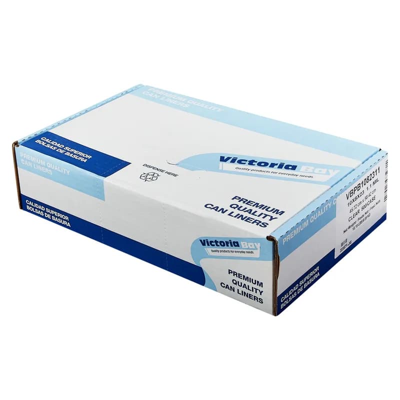 Victoria Bay Poly Bag 10X8X23 IN Clear LDPE 1.1MIL 500/Case