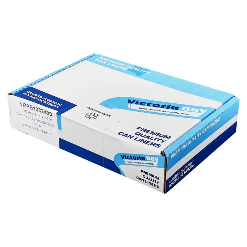 Victoria Bay Poly Bag 10X8X24 IN Clear LDPE 0.9MIL 500/Case