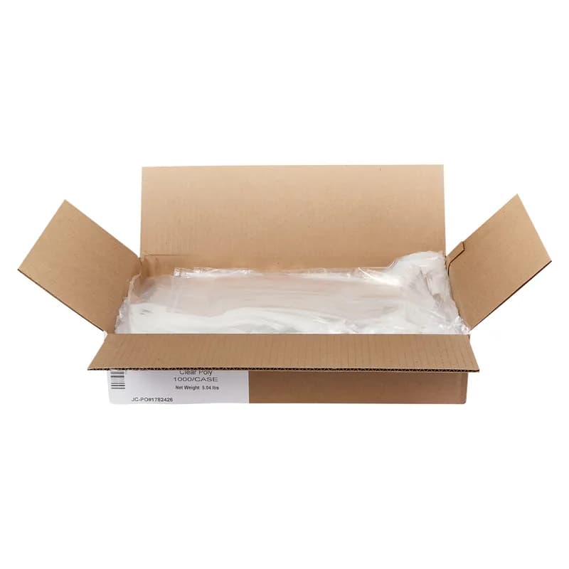 Victoria Bay Poly Bag 6X3X12 IN Clear LDPE 0.7MIL 1000/Case