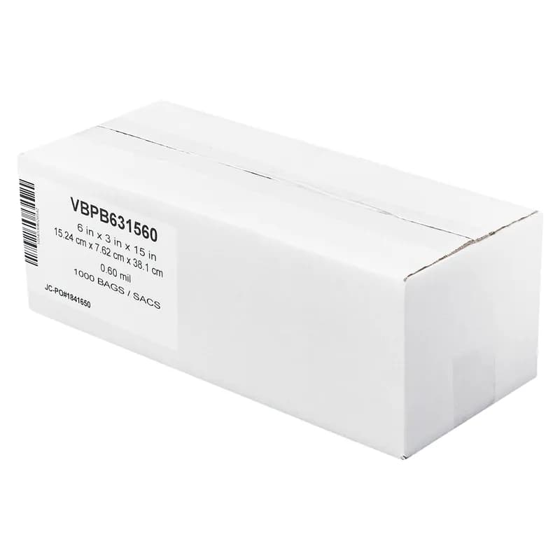 Victoria Bay Poly Bag 6X3X15 IN Clear LDPE 0.6MIL 1000/Case