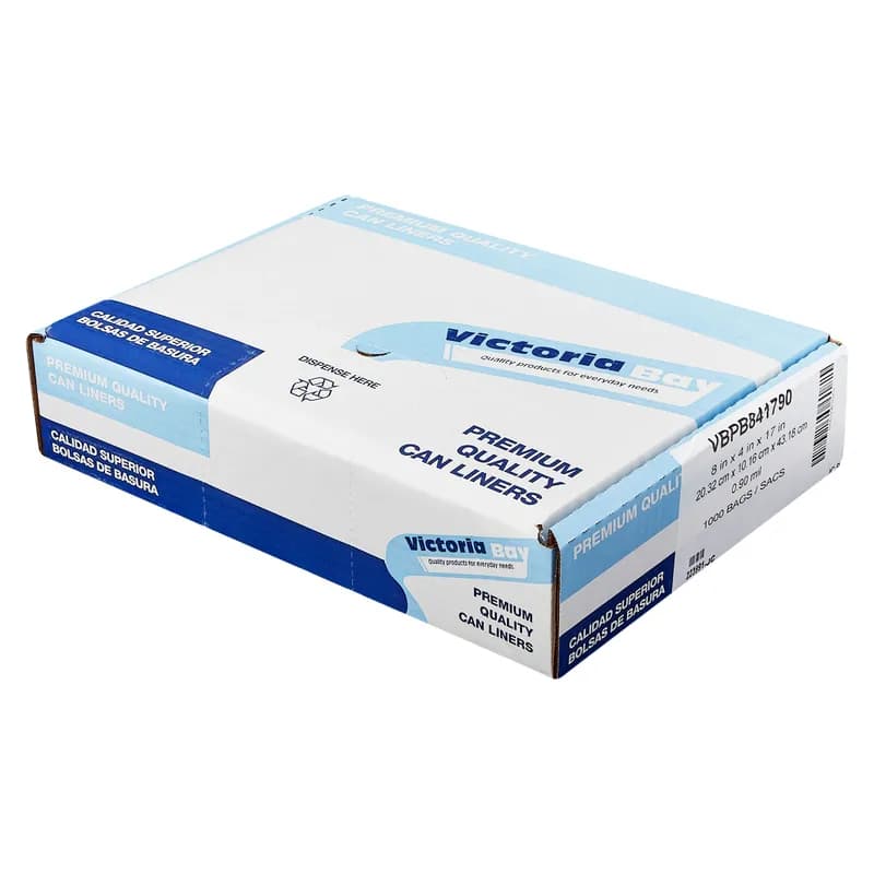 Victoria Bay Poly Bag 8X4X17 IN Clear LDPE 0.9MIL Extra Heavy 1000/Case