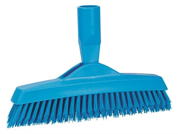 Vikan® Grout & Tile Brush 8.9X1.4X3.5 IN PP Polyester Stainless Steel Blue Extra Stiff Bristles 1/Each