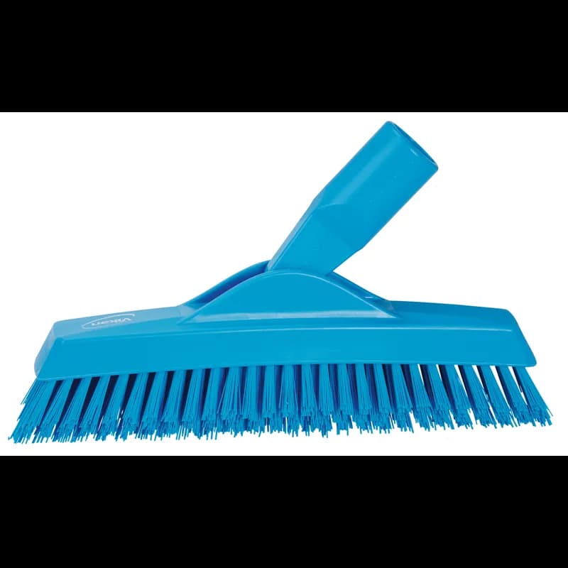 Vikan® Grout & Tile Brush 8.9X1.4X3.5 IN PP Polyester Stainless Steel Blue Extra Stiff Bristles 1/Each