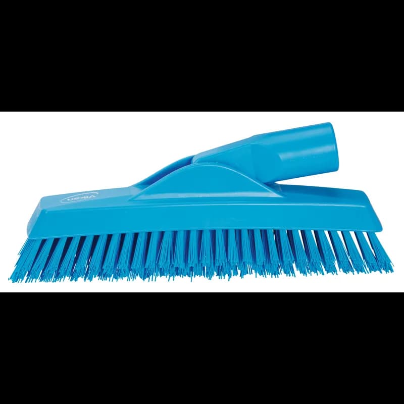 Vikan® Grout & Tile Brush 8.9X1.4X3.5 IN PP Polyester Stainless Steel Blue Extra Stiff Bristles 1/Each