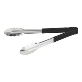 Tongs 12X1.625 IN Stainless Steel Black Utility 1/Each