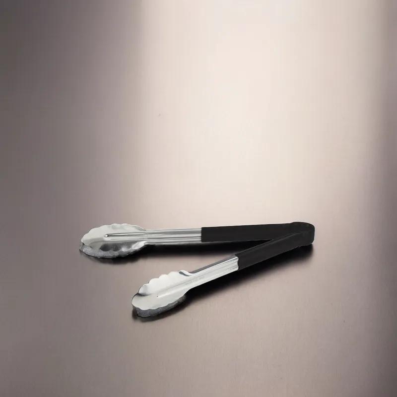 Tongs 12X1.625 IN Stainless Steel Black Utility 1/Each