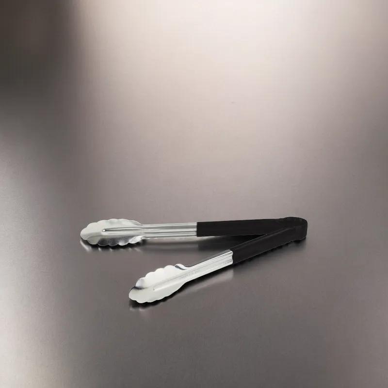 Tongs 12X1.625 IN Stainless Steel Black Utility 1/Each