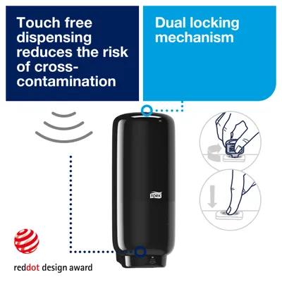 Tork S4 Soap Dispenser Foam 5.04X4.41X10.9 IN Black Plastic Automatic Elevation Range 1/Each