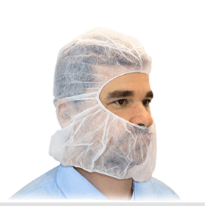 Hood Beard Cover White 100 Count/Pack 10 Packs/Case 1000 Count/Case