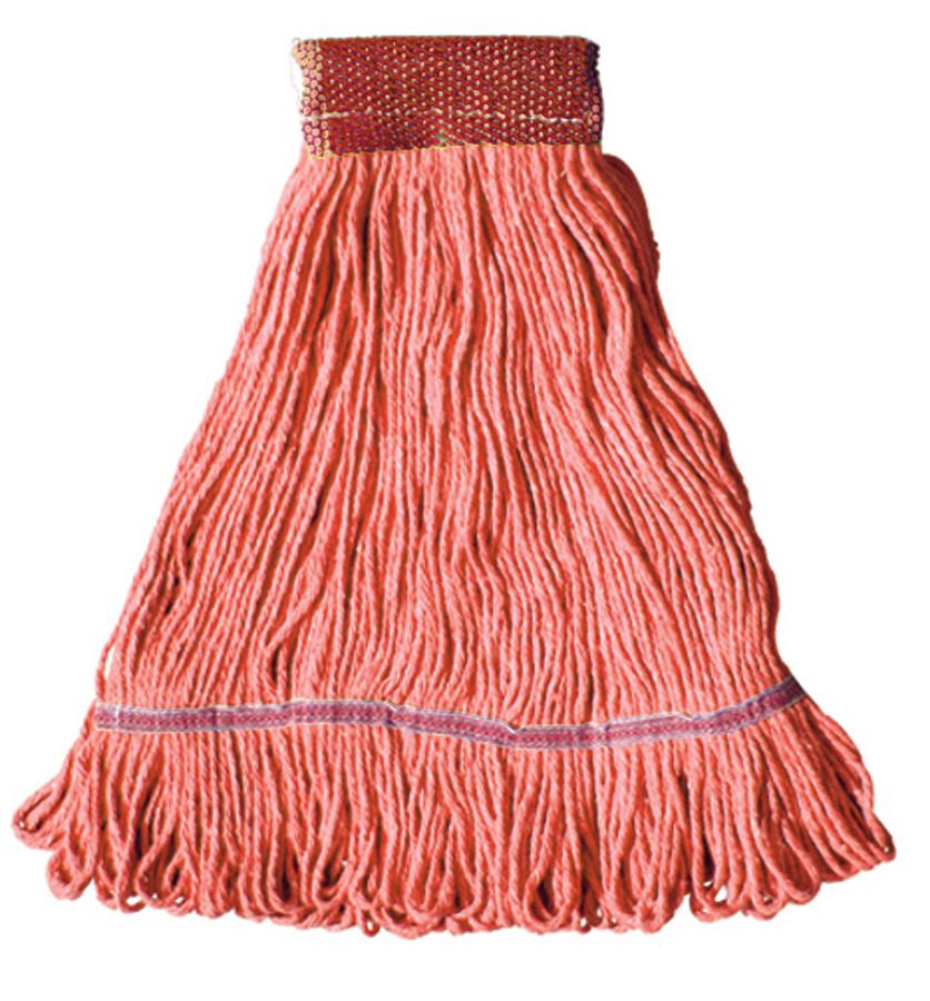 MaxiClean® Mop Head Large (LG) 17.5X6X1 IN Orange Cotton Synthetic Blend 4PLY Loop End 5 IN Headband 12/Dozen